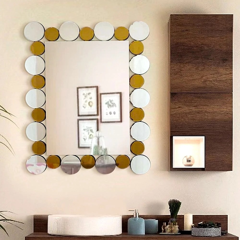 Dual Tone Circular Frame Mirror Dual Tone Circular Frame Mirror
